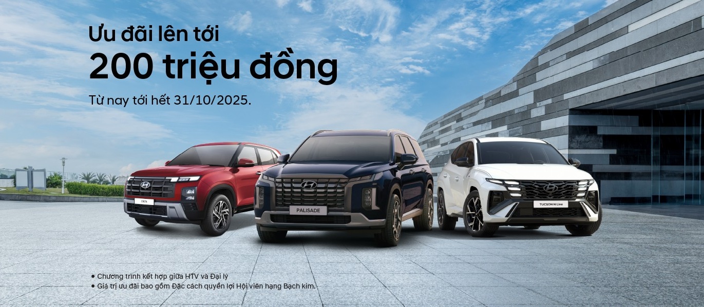 Bảng giá xe Hyundai tháng 10/2025