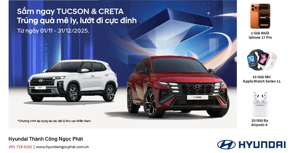 Giá xe Hyundai Tucson tháng 11/2025