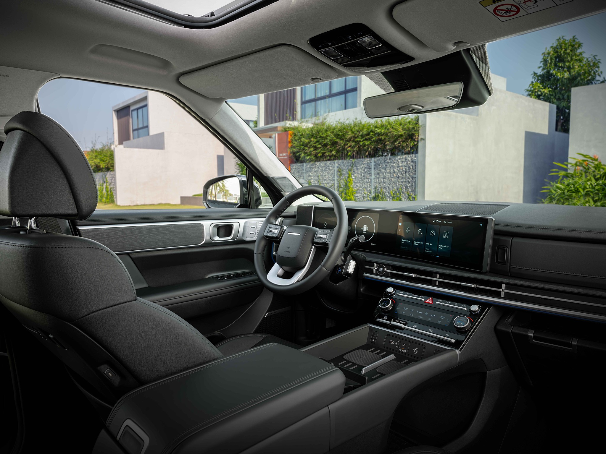 Nội thất Hyundai Santa Fe Hybrid đẳng cấp Thương Gia