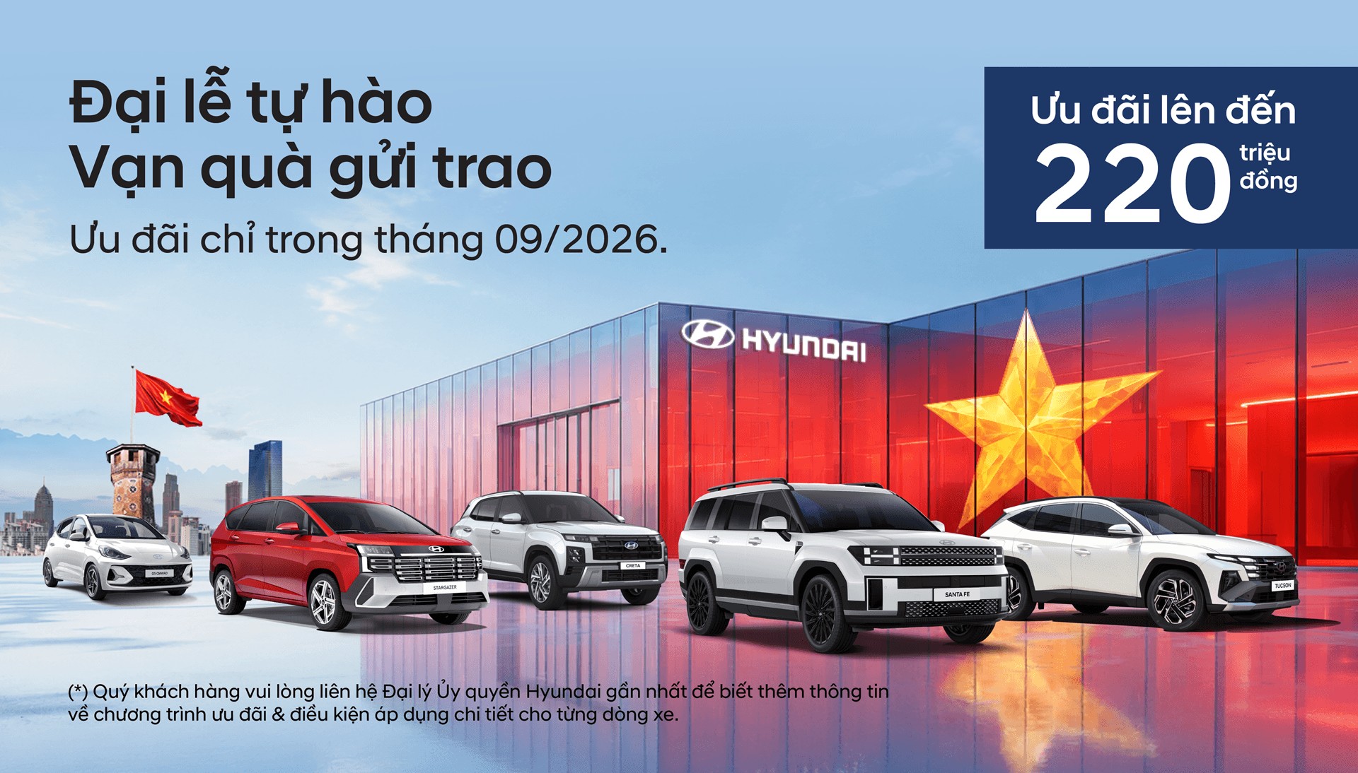 Khuyến mãi xe Hyundai tháng 9/2026